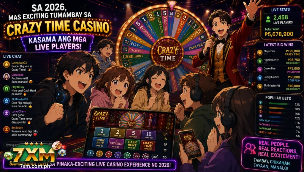 Sa 2026, mas exciting tumambay sa Crazy Time Casino kasama ang mga live players