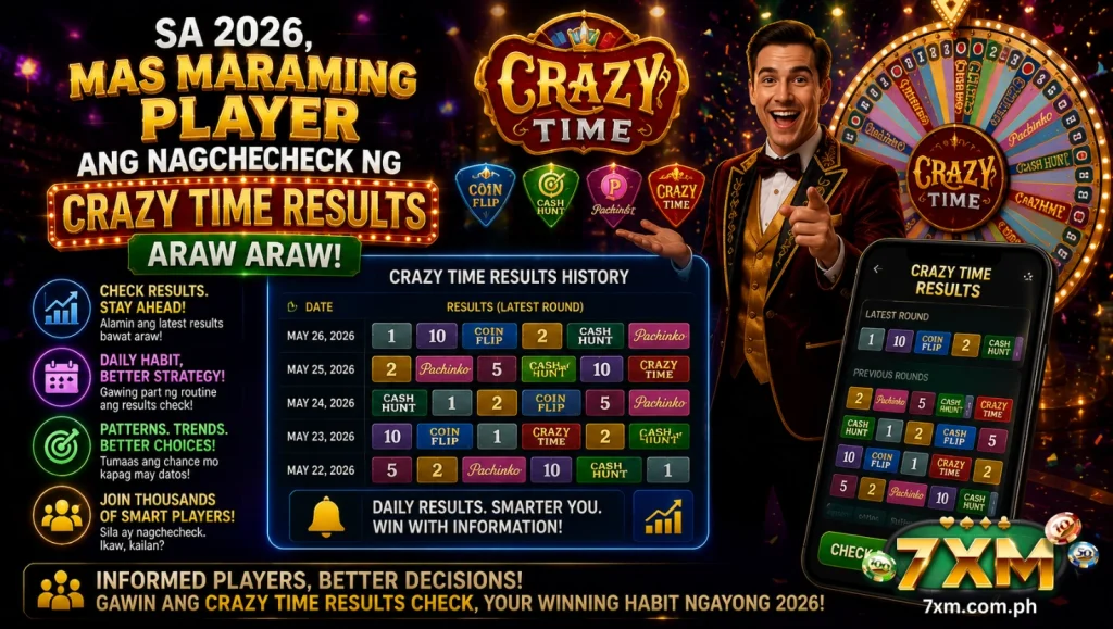 Sa 2026, mas maraming player ang nagchecheck ng Crazy Time Results araw araw